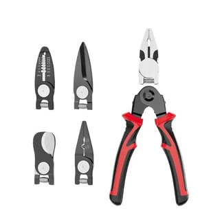 5 in 1 Replaceable Electrician Pliers with replaceable heads for convenient multi-purpose use