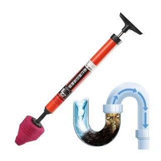 Toilet Plunger Clog Remover with long handle design for more convenient everyday use