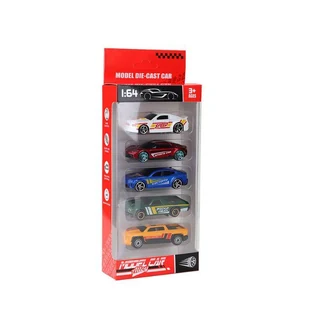 Hot Wheel 5-Piece Toy Car Set shown in a compact transparent display pack.