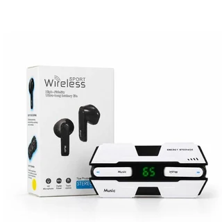 Wireless Sport Earbuds with black charging case