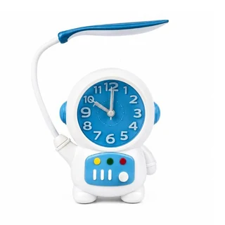 Astronaut Clock LED Lamp orange color desk design