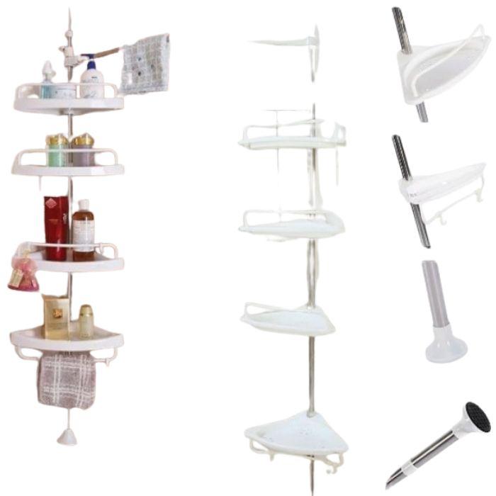 Corner Shelf 4-Tier White