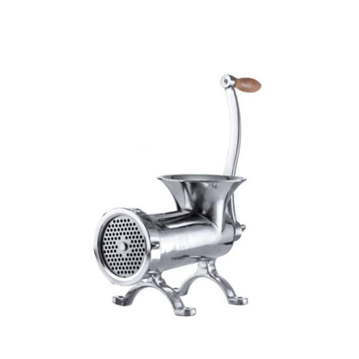 Manual Meat Grinder with stainless steel grinding plate for preparing fresh minced meat at home