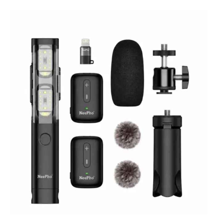 NeePho Wireless Microphone Kit complete accessory set