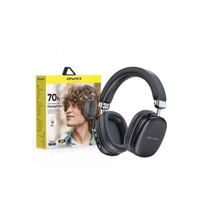 Awei Headphones over-ear black wireless design