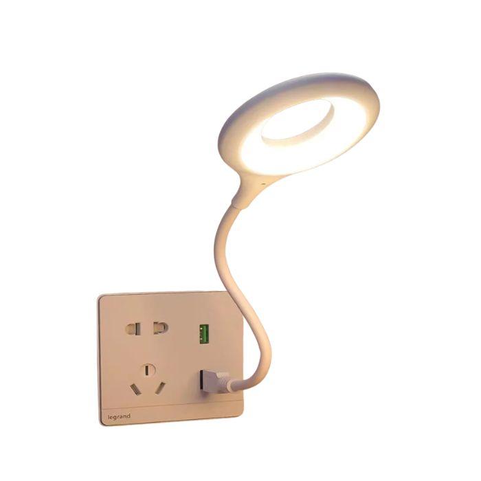 Flexible LED Plug Lamp with round ring light design