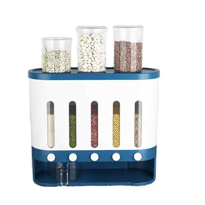 Wall Mounted Dry Food Dispenser designed to keep kitchen ingredients tidy and easy to access