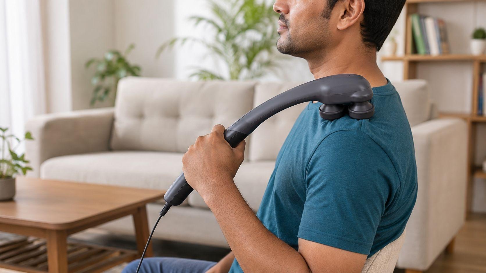 Shoulder Area-তে Heat ও Vibration Home Massager ব্যবহার