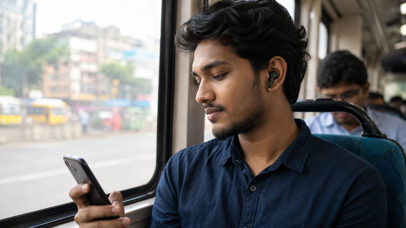 Wireless Earbuds for convenient music listening and calling while travelling