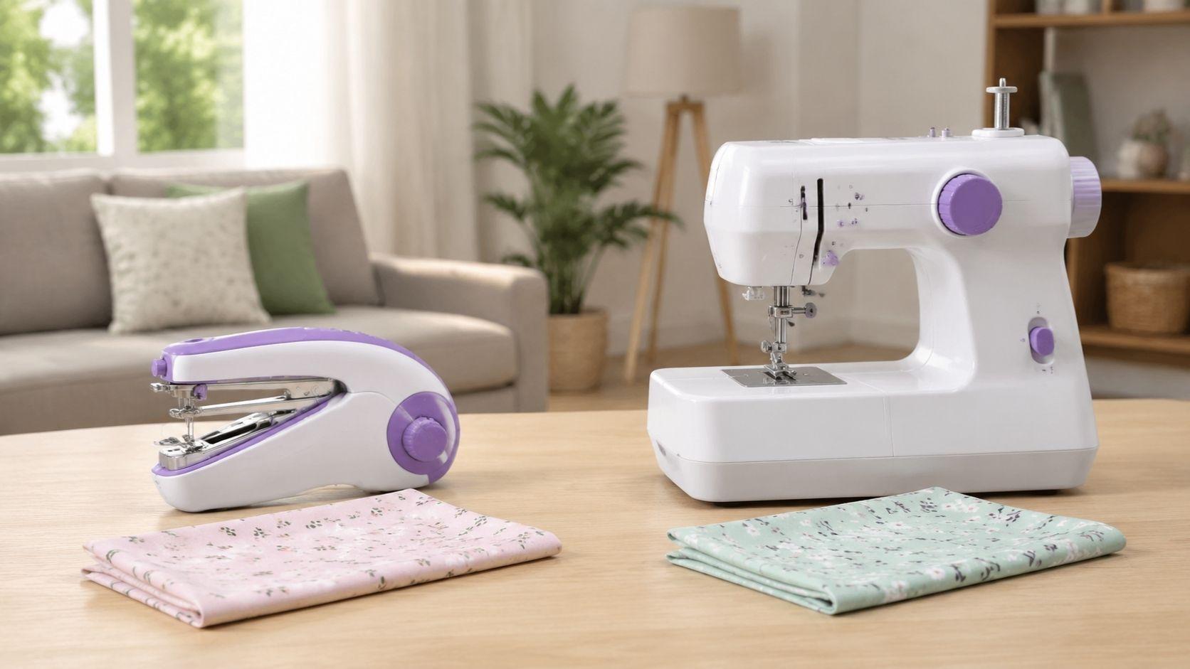 Handheld and Tabletop Sewing Machine Comparison